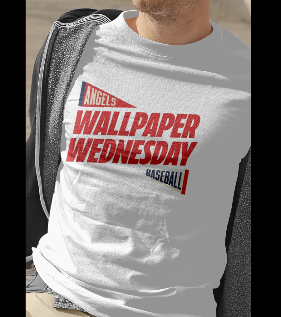 Los Angeles Angels Wallpaper Wednesday Baseball T-Shirt