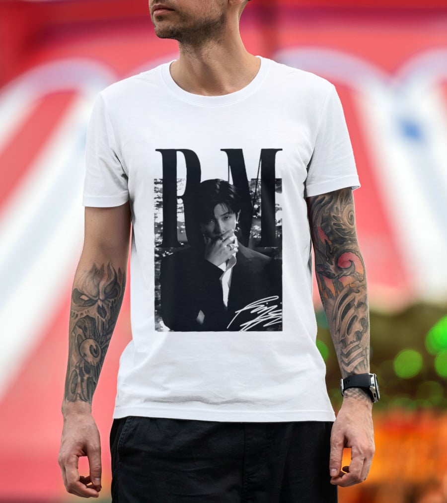 RM Namjoon BTS Arirang World Tour 2026 Signature Black And White T-Shirt