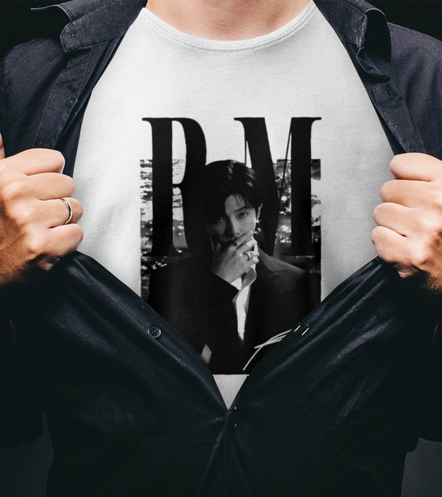 RM Namjoon BTS Arirang World Tour 2026 Signature Black And White T-Shirt