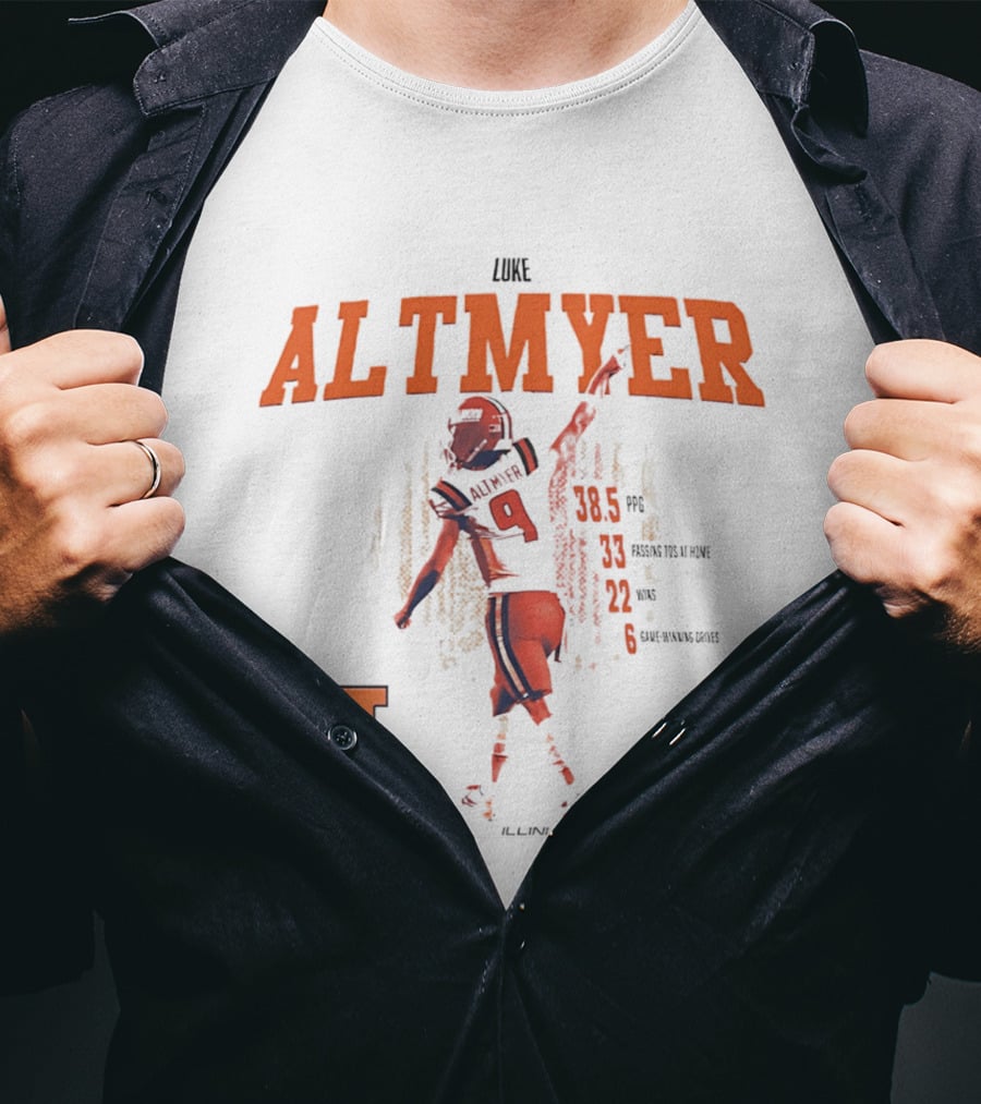 Luke Altmyer Passing Stats Illini For Life Illinois Fighting Illini T-Shirt