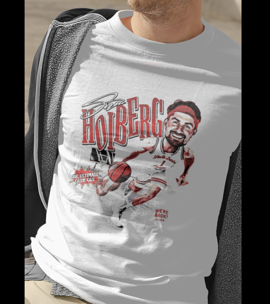 Sam Hoiberg Nebraska Cornhuskers Basketball Player Dribbling T-Shirt