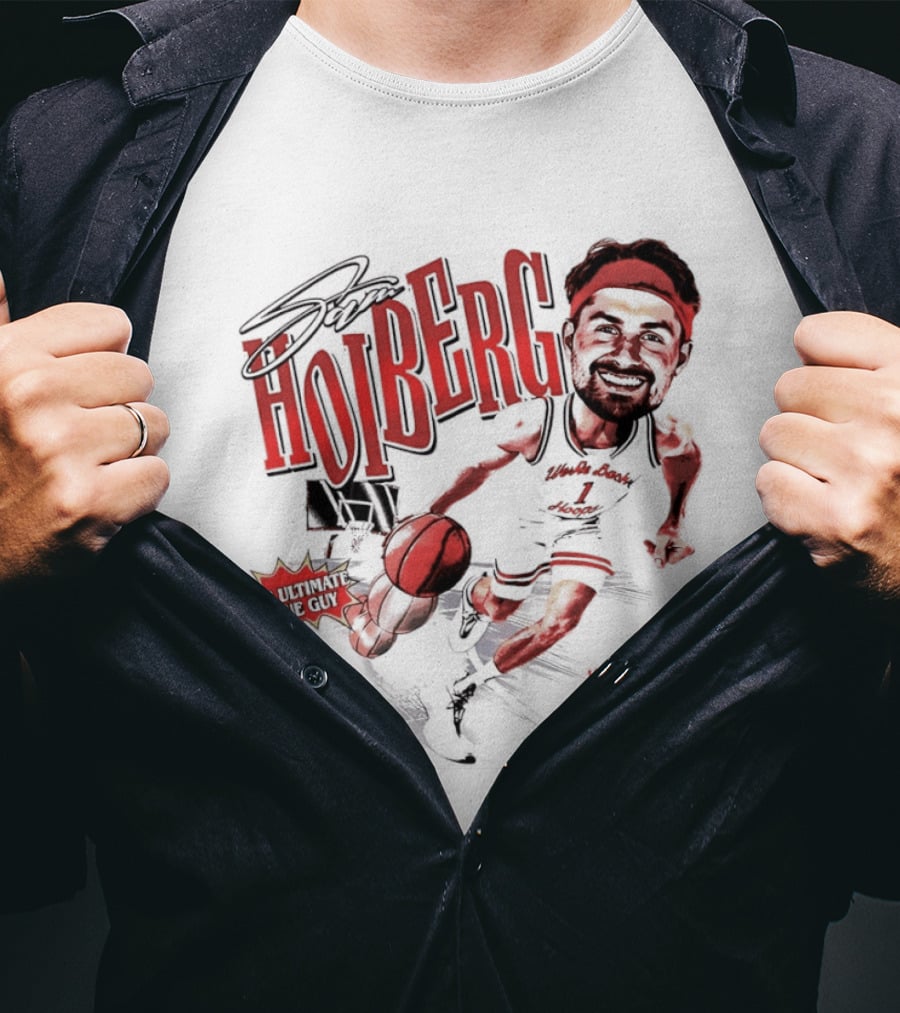 Sam Hoiberg Nebraska Cornhuskers Basketball Player Dribbling T-Shirt