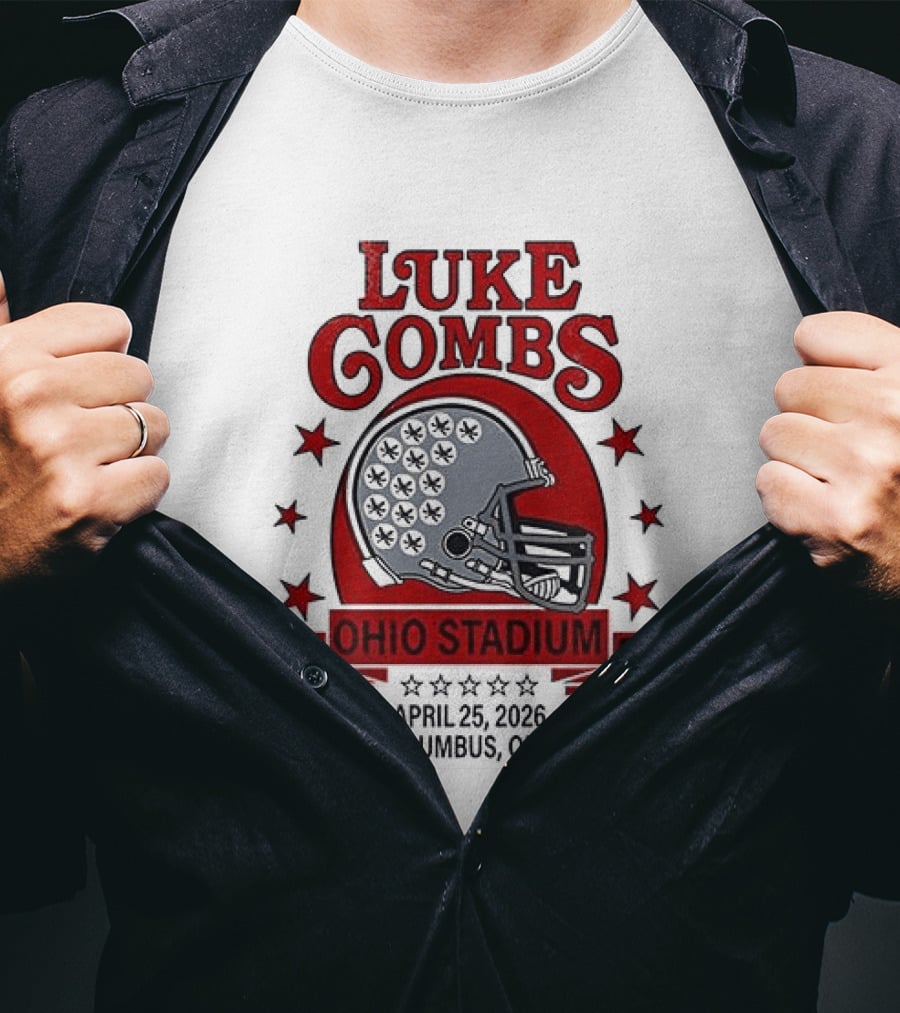Luke Combs Ohio Stadium 2026 My Kinda Saturday Night Tour Buckeyes She Got The Best Of Me T-Shirt