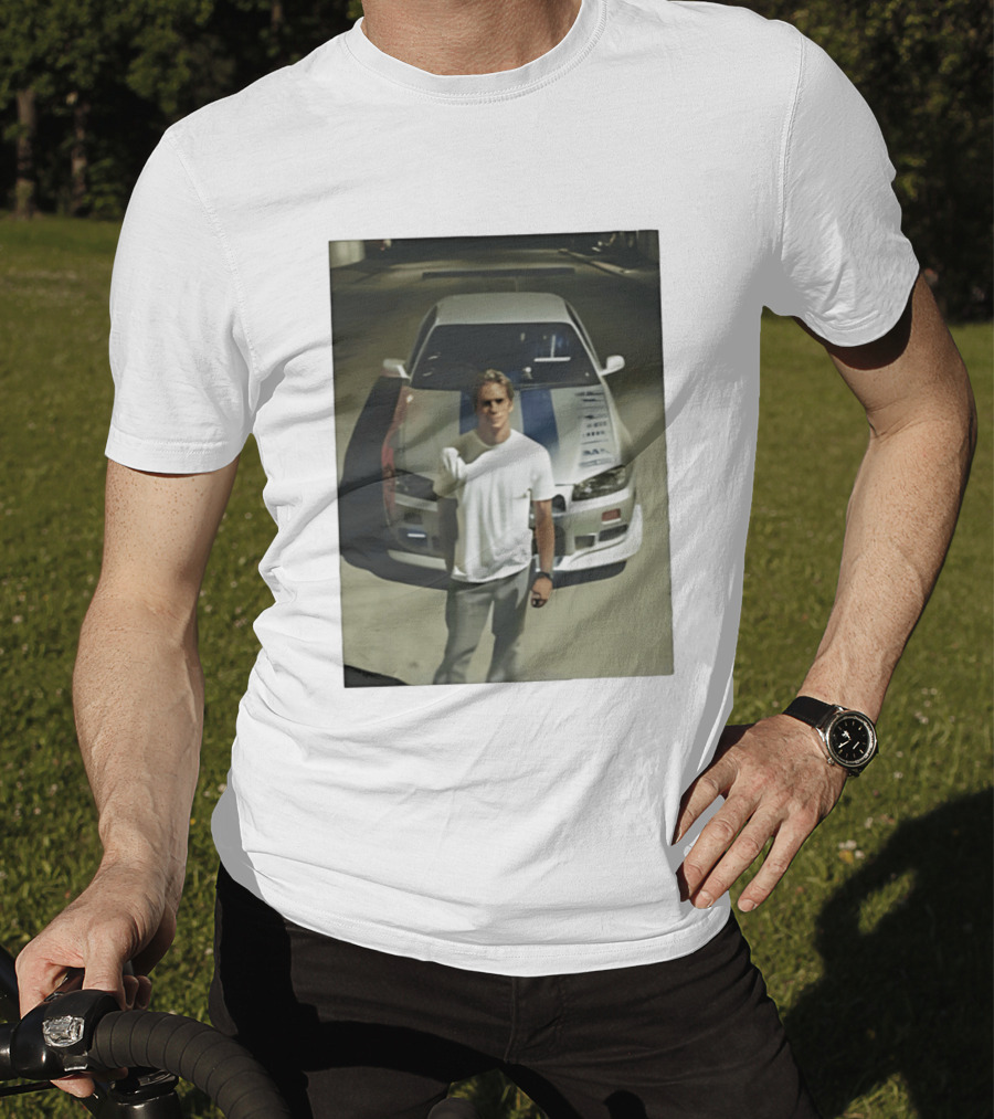 Paul Walker Nissan Skyline GT R R34 Fast And Furious Iconic Movie Car Scene T-Shirt