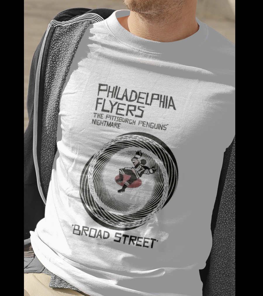 Philadelphia Flyers Pittsburgh Penguins Nightmare Broad Street Vertigo T-Shirt