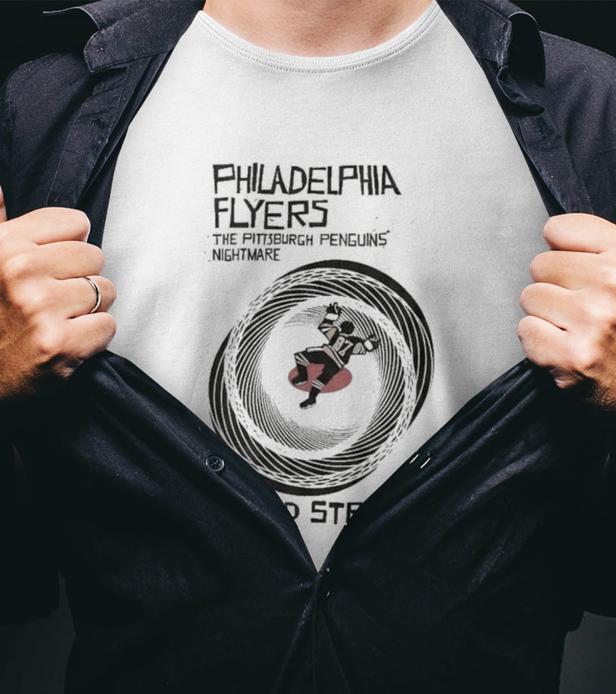 Philadelphia Flyers Pittsburgh Penguins Nightmare Broad Street Vertigo T-Shirt