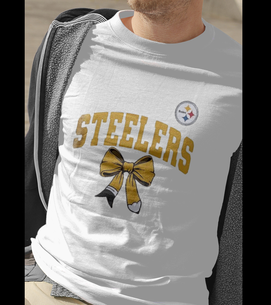 Pittsburgh Steelers Retired Teacher Love Bow T-Shirt