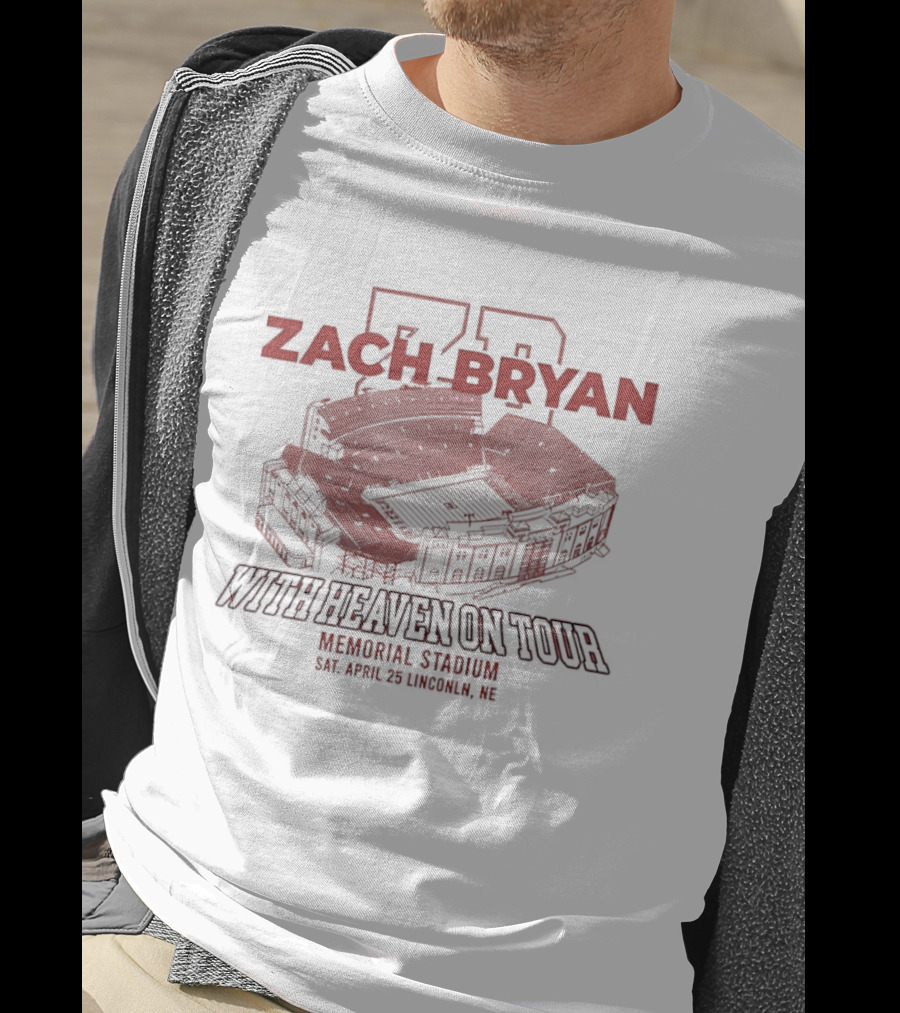 Zach Bryan With Heaven On Tour Memorial Stadium Lincoln Nebraska 2026 T-Shirt