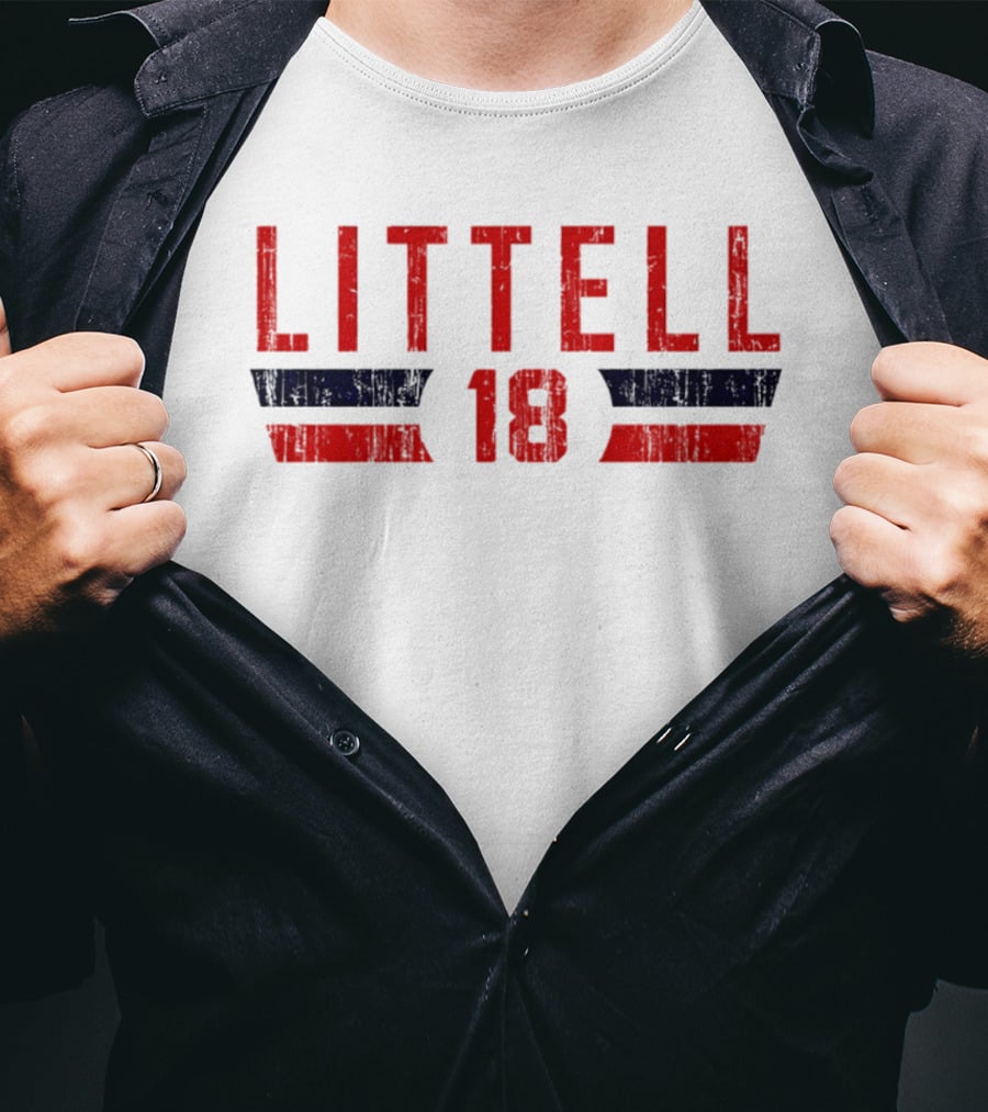 Littell 18 Washington Baseball Font T-Shirt