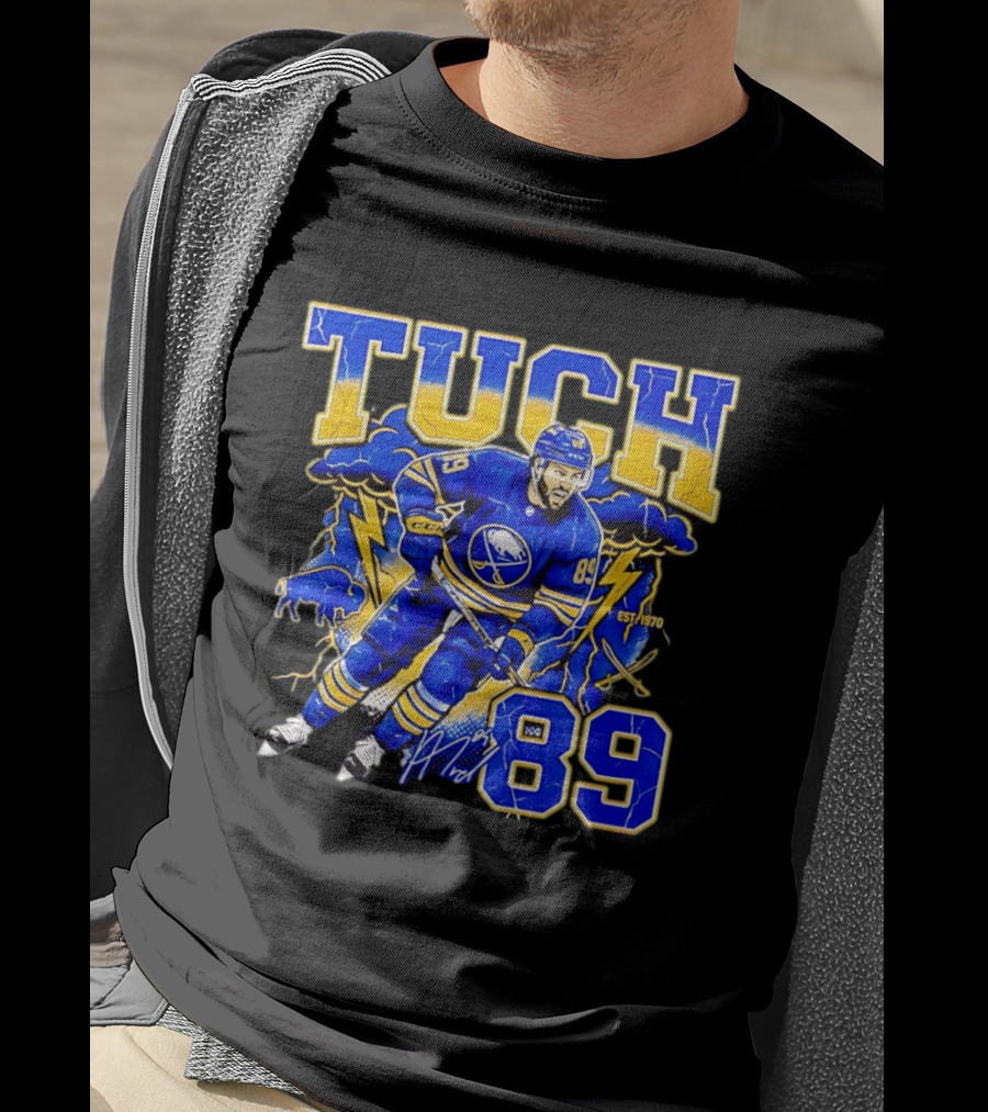 Alex Tuch 89 Buffalo Sabres NHL Lightning 2026 Ice Hockey Player T-Shirt