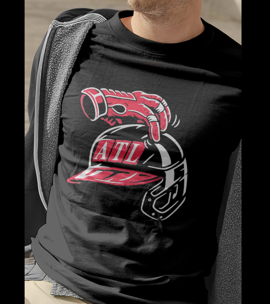 ATL Braves Helmet Head Scratch T-Shirt