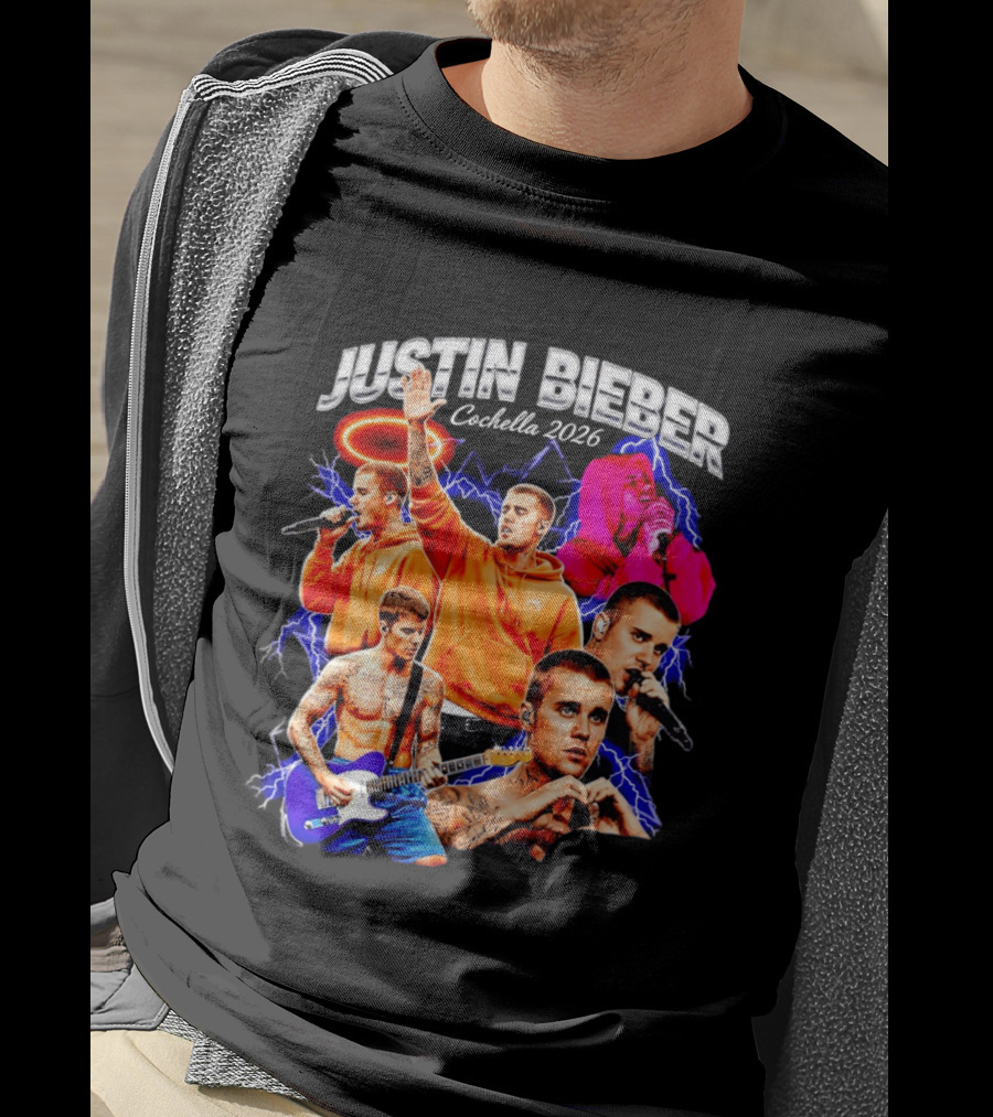 Justin Bieber Coachella 2026 Bootleg Collectible Compilation T-Shirt