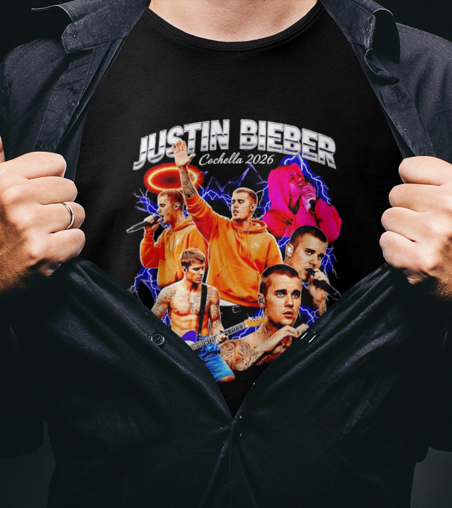 Justin Bieber Coachella 2026 Bootleg Collectible Compilation T-Shirt