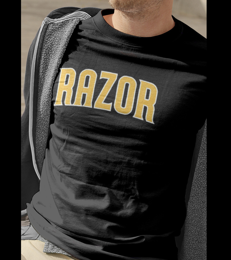 Razor Shines Montreal Expos MLB Yellow Retro Font T-Shirt