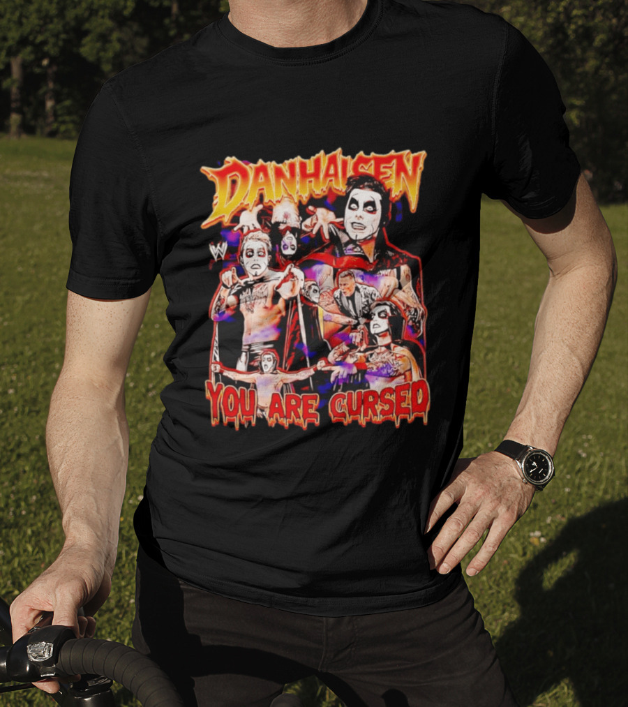 Danhausen WWE You Are Cursed Wrestling Montage Comic T-Shirt