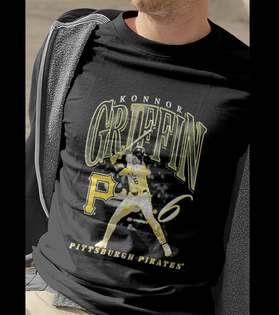 Konnor Griffin 6 Pittsburgh Pirates Baseball Swing Iconic P T-Shirt
