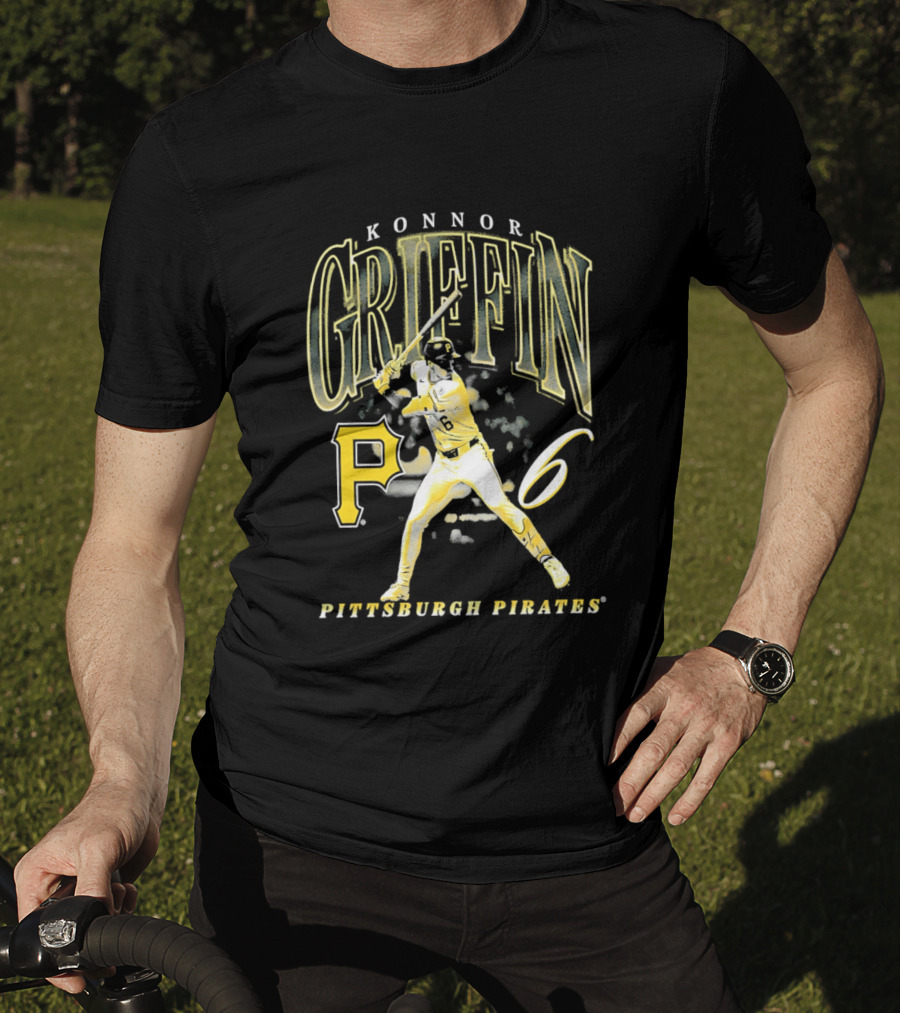 Konnor Griffin 6 Pittsburgh Pirates Baseball Swing Iconic P T-Shirt