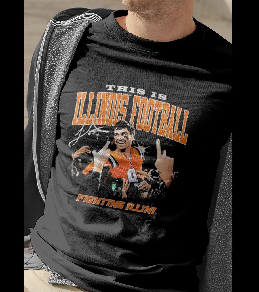 This Is Illinois Football Luke Altmyer Celebration Fighting Illini T-Shirt
