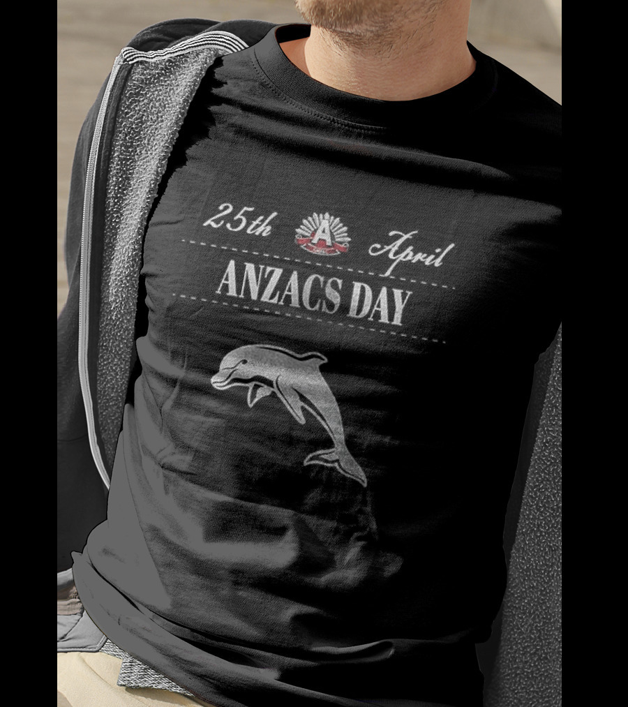 Dolphins NRL Anzacs Day Lest We Forget T-Shirt