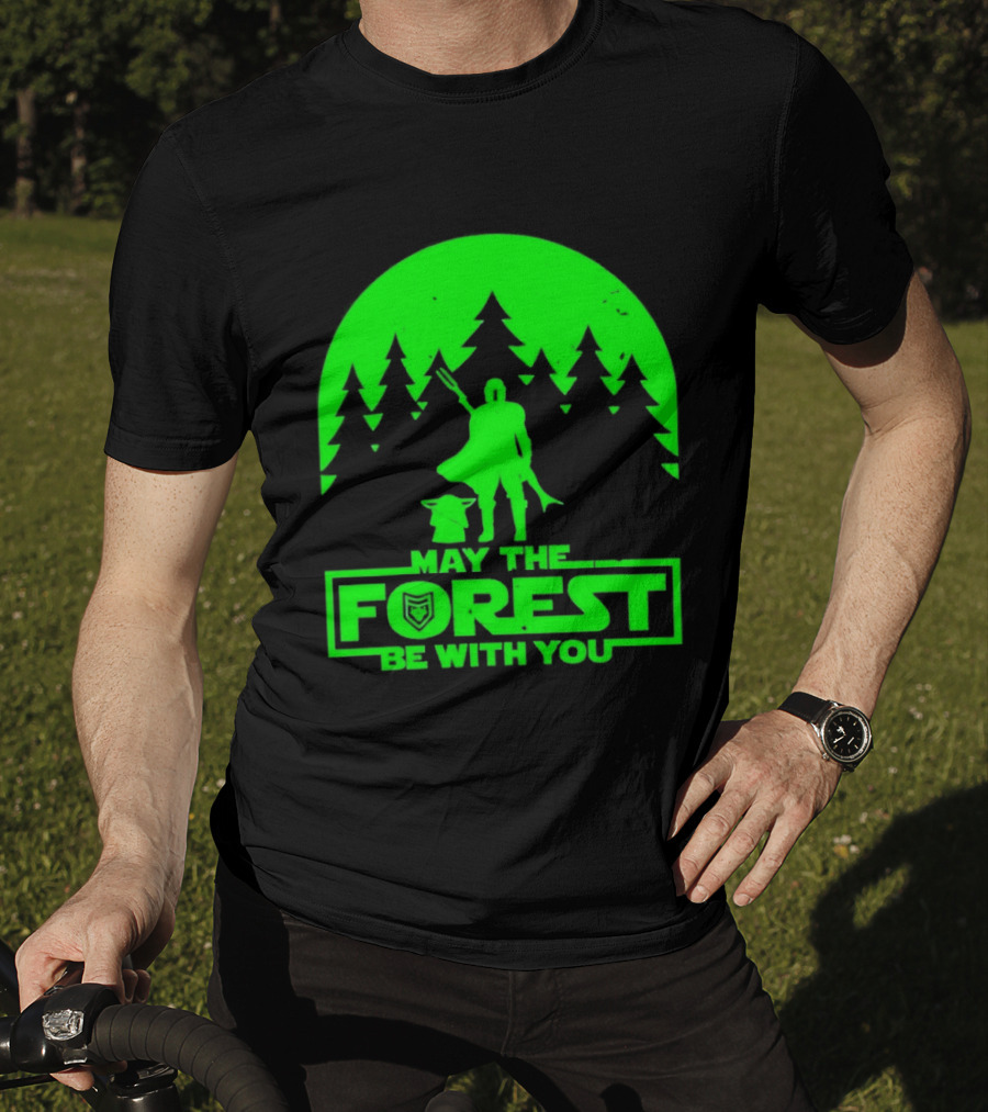 May The Forest Be With You Star Wars Trees And Characters T-Shirt