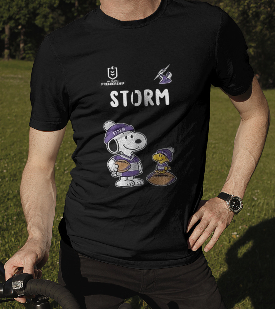 Melbourne Storm Peanuts Collaboration Snoopy Football Team Loyalty T-Shirt