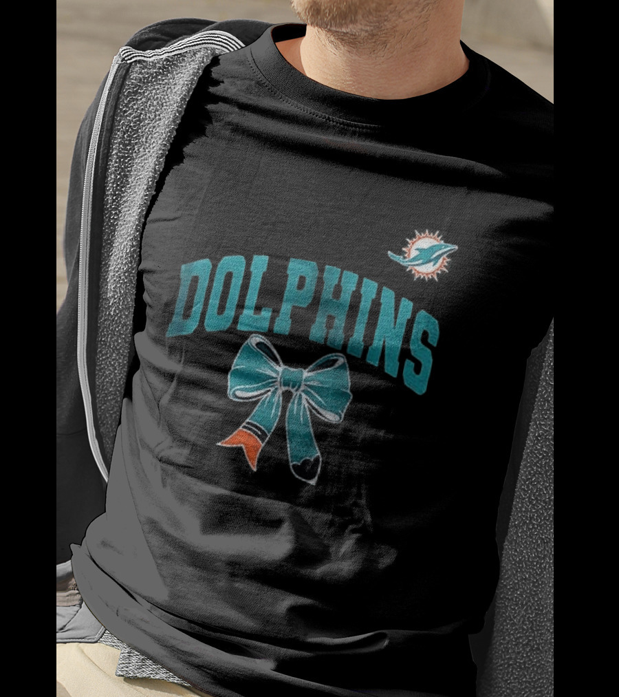 Miami Dolphins Dolphins Ribbon T-Shirt