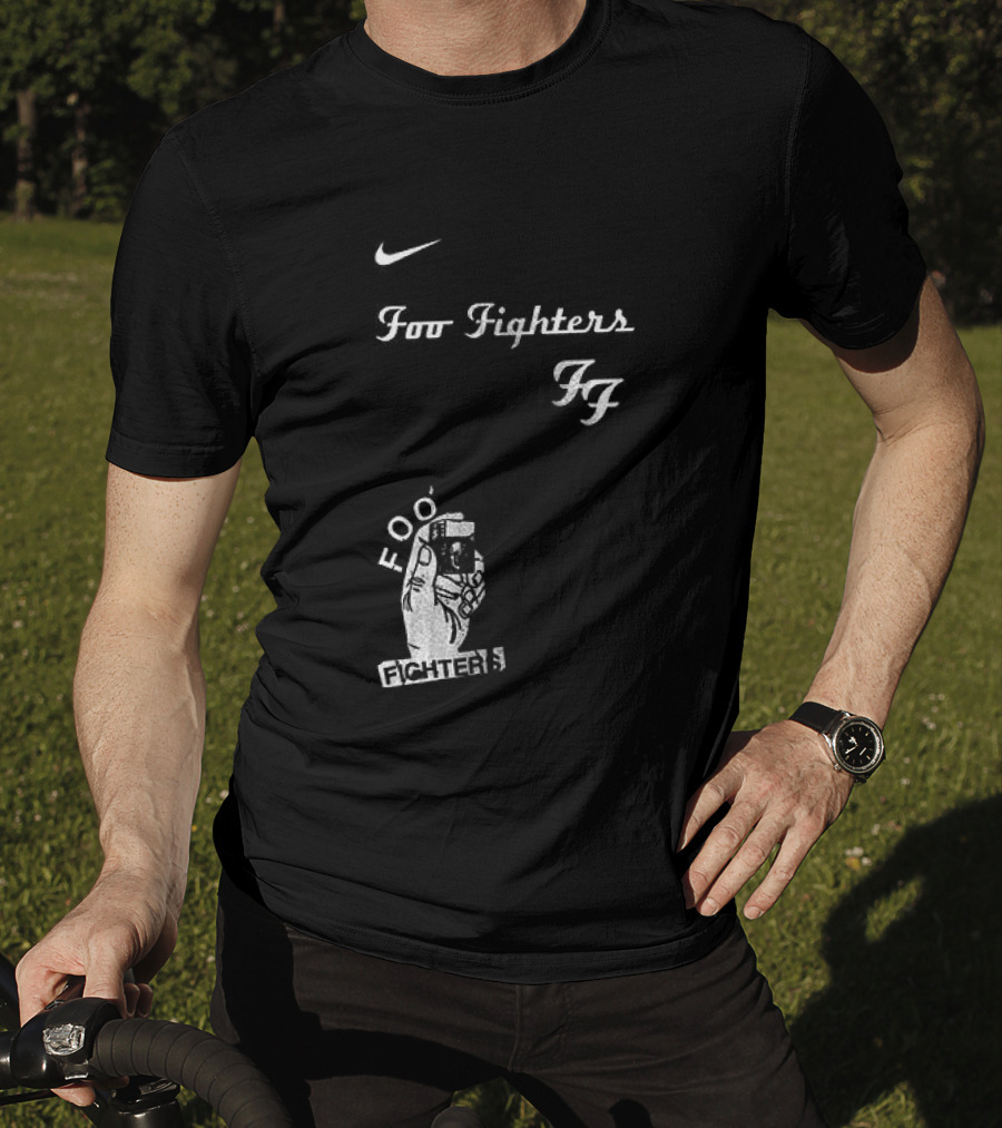 Foo Fighters Nike Do You Love Rock N Roll Skull Tattoo T-Shirt