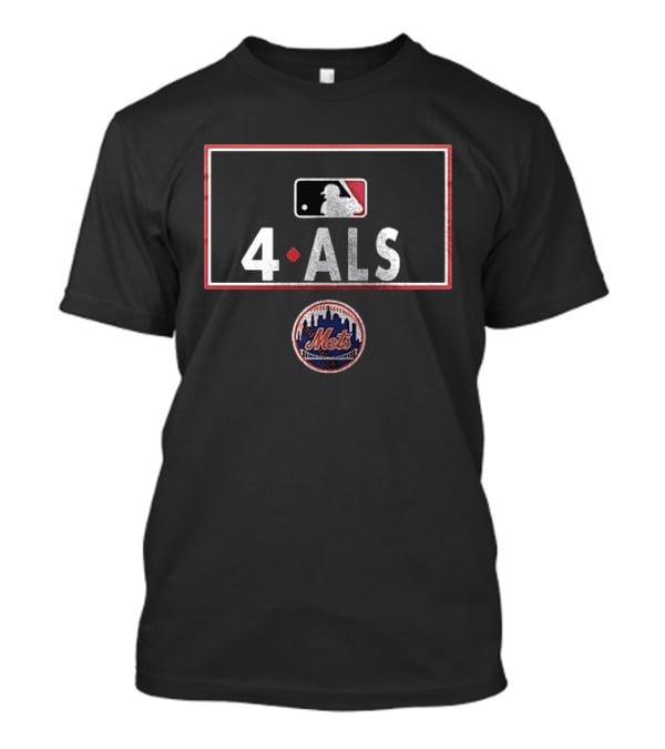 New York Mets 4 ALS MLB Awareness T-Shirt