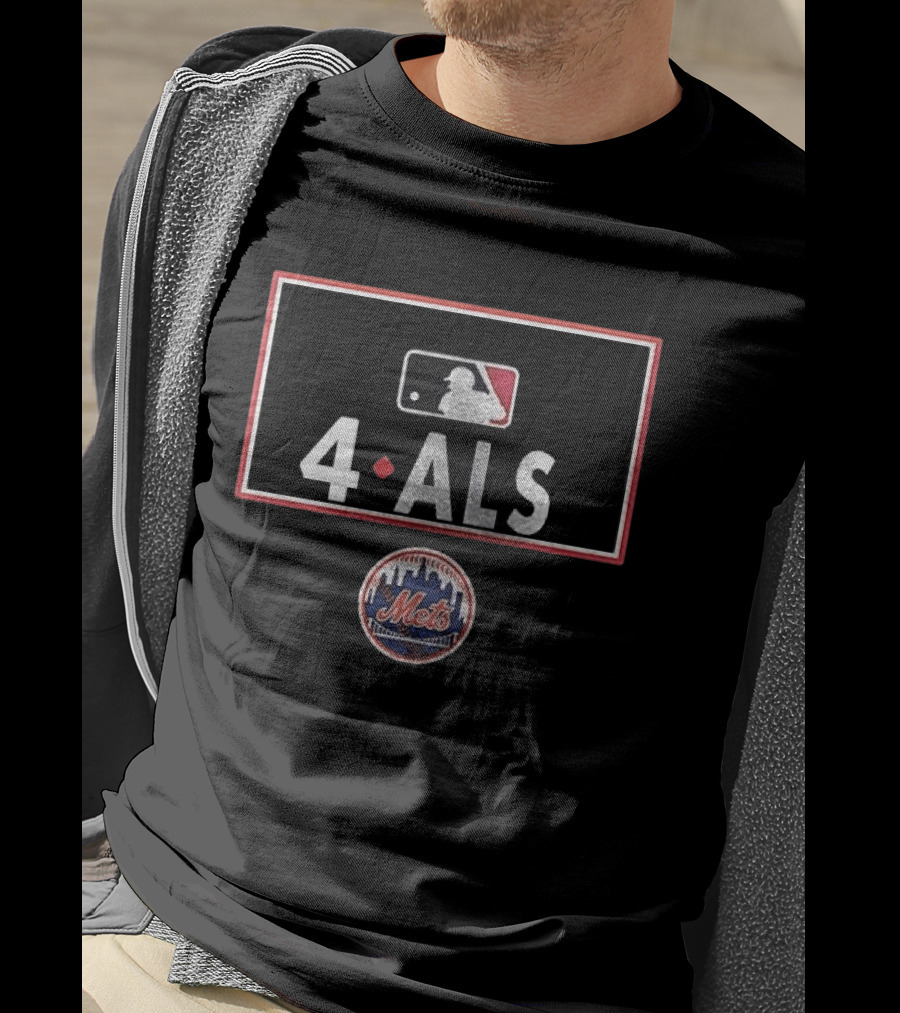 New York Mets 4 ALS MLB Awareness T-Shirt