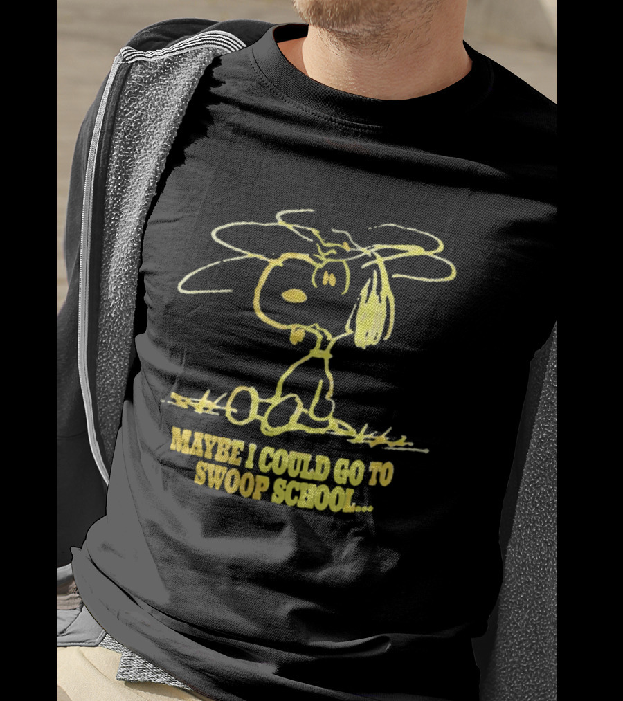 Snoopy Maybe I Could Go To Swoop School Peanuts Comic T-Shirt