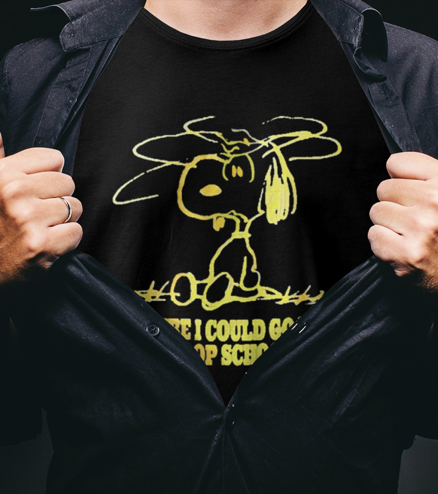 Snoopy Maybe I Could Go To Swoop School Peanuts Comic T-Shirt