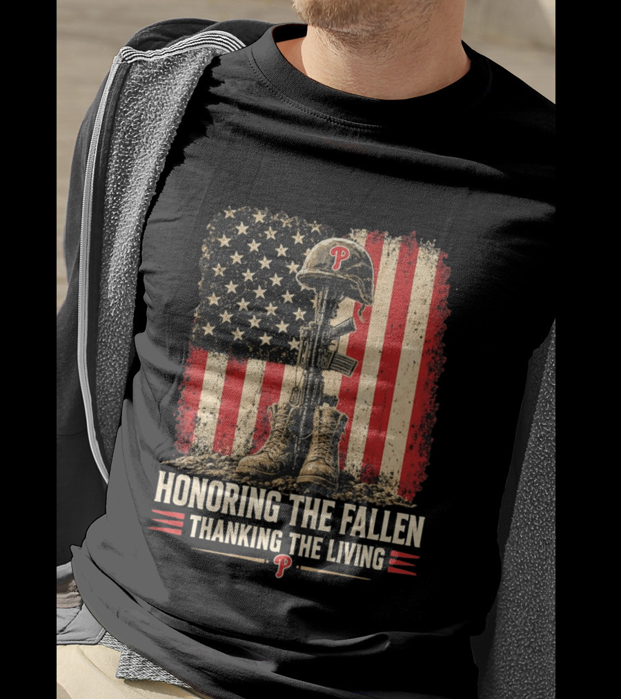 Philadelphia Phillies Honoring The Fallen Thanking The Living Armed Forces Day T-Shirt