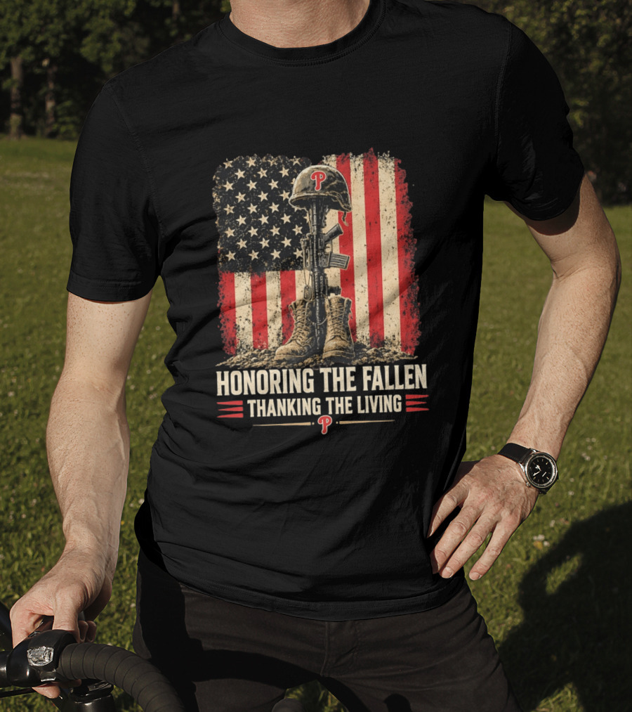Philadelphia Phillies Honoring The Fallen Thanking The Living Armed Forces Day T-Shirt