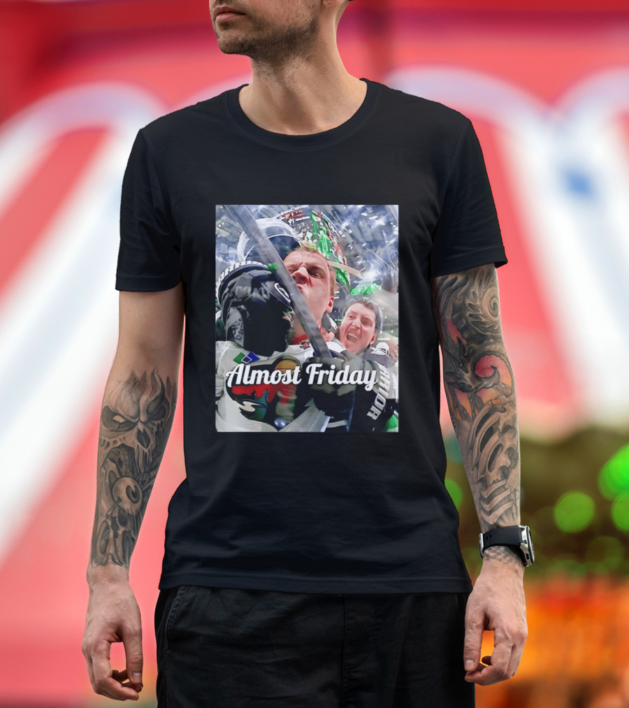 Almost Friday Hockey Hit Minnesota Wild Fan Celebration T-Shirt