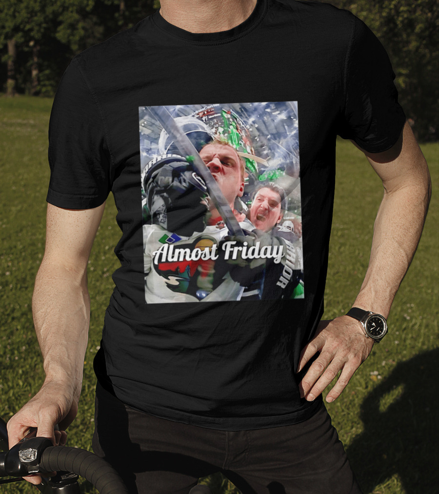 Almost Friday Hockey Hit Minnesota Wild Fan Celebration T-Shirt