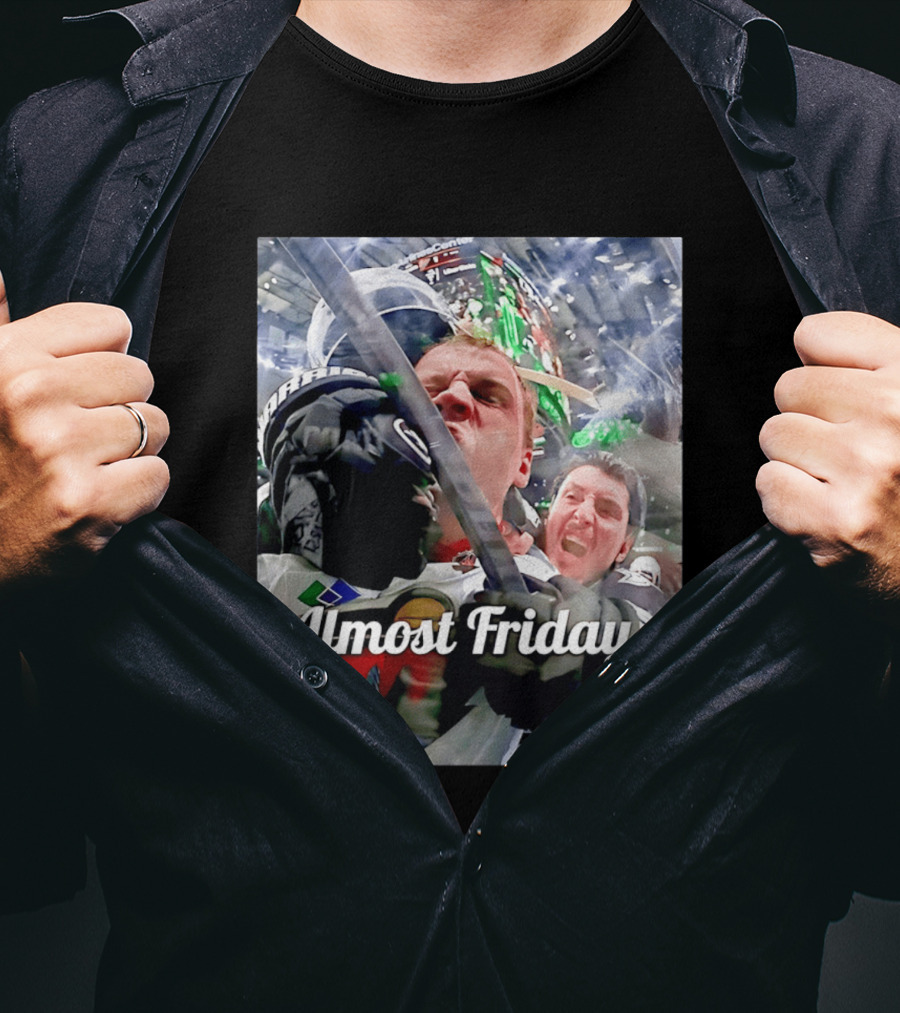 Almost Friday Hockey Hit Minnesota Wild Fan Celebration T-Shirt