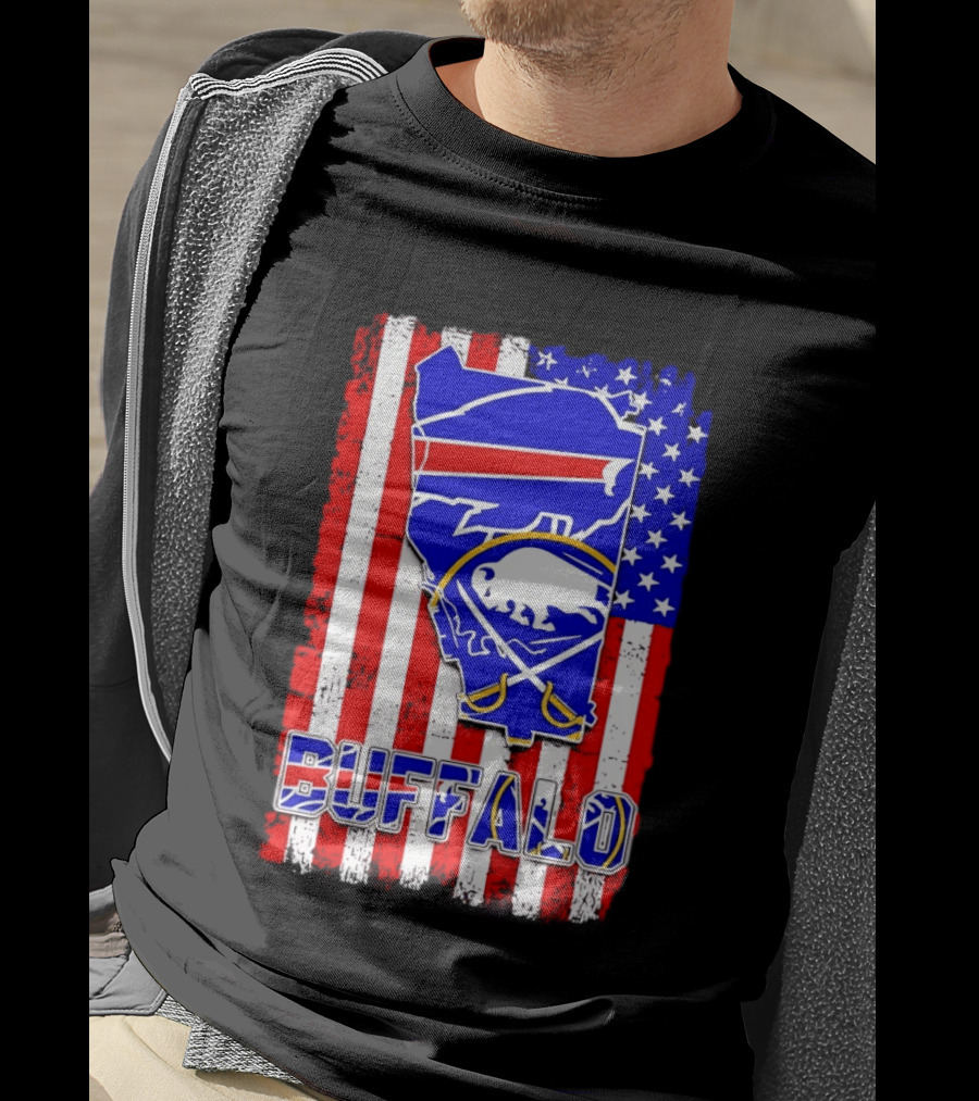 Buffalo Bills Sabres American Flag T-Shirt