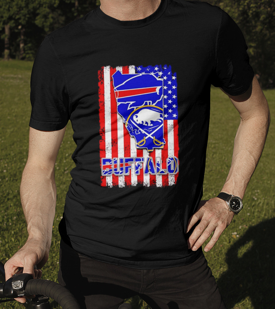 Buffalo Bills Sabres American Flag T-Shirt