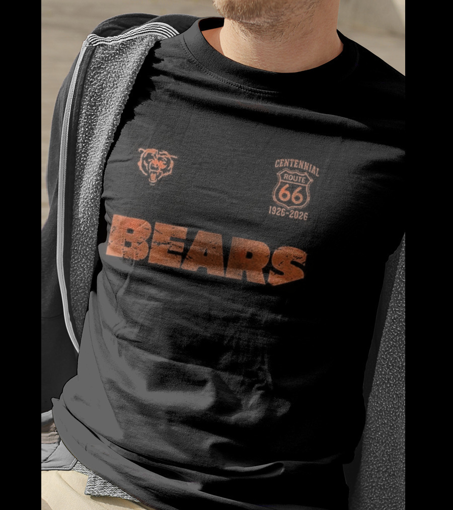 Chicago Bears Route 66 Centennial 100th Anniversary T-Shirt