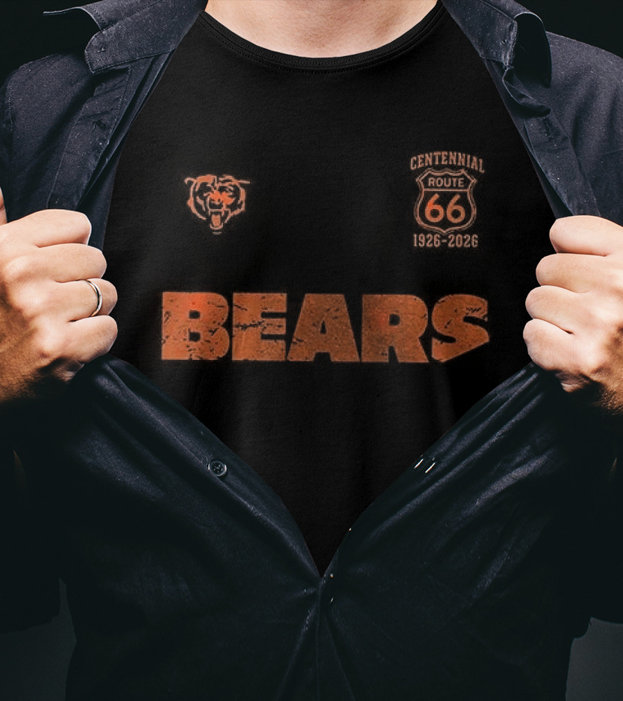 Chicago Bears Route 66 Centennial 100th Anniversary T-Shirt