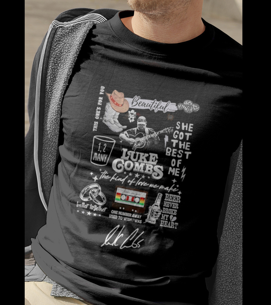 Ohio State Buckeyes Luke Combs The Kind Of Love We Make Signature Here's To The Heart T-Shirt