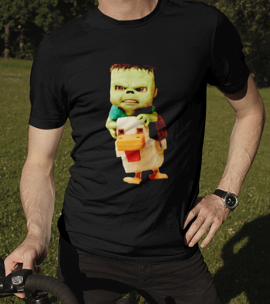 Minecraft Chicken Jockey Frankenstein Mashup T-Shirt