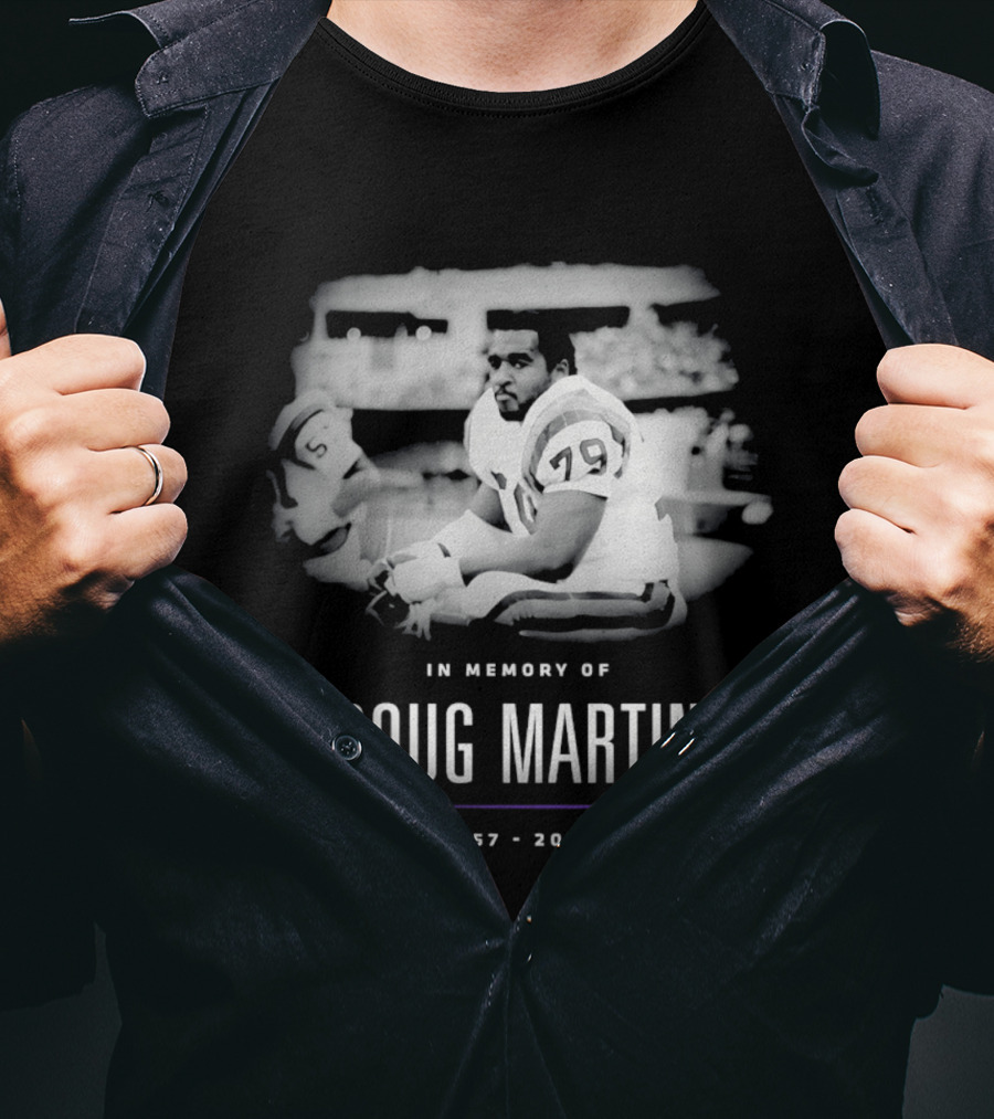 In Memory Of Doug Martin 1957 2026 NFL Player T-Shirt