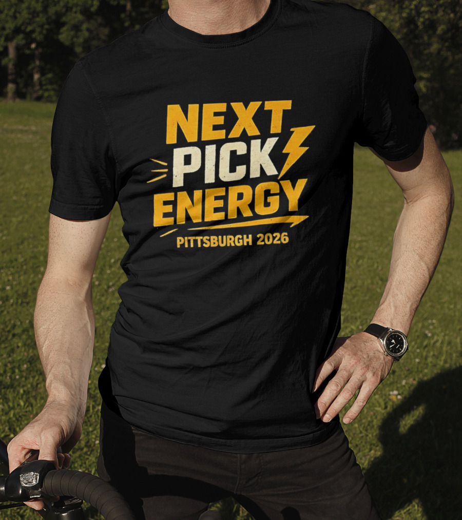 Pittsburgh 2026 Next Pick Energy Football Draft T-Shirt