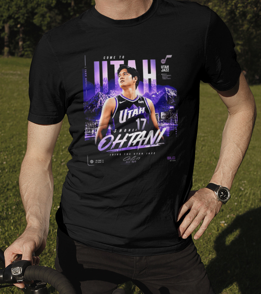 Welcome To Utah Jazz Shohei Ohtani Take Note Bound Together T-Shirt