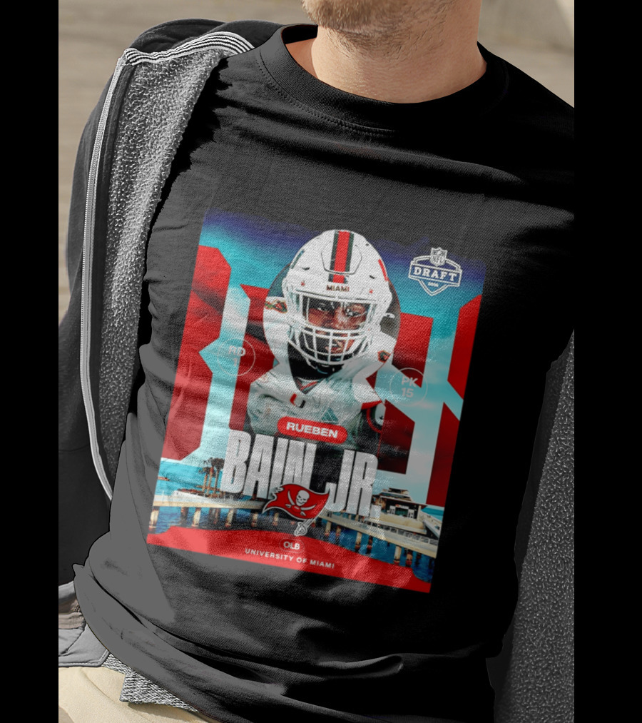 Rueben Bain Jr Tampa Bay Buccaneers NFL Draft 2026 University Of Miami T-Shirt