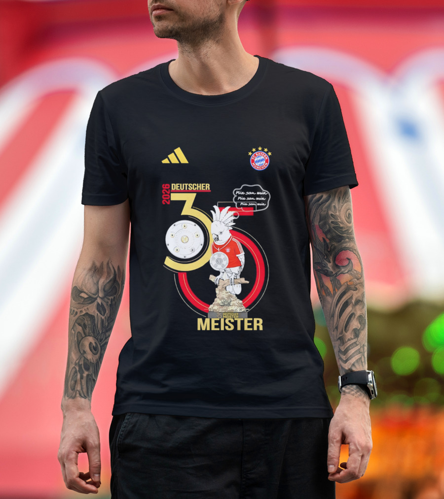 FC Bayern Munich Deutscher Meister 35 Bundes Liga Trophy 2026 T-Shirt