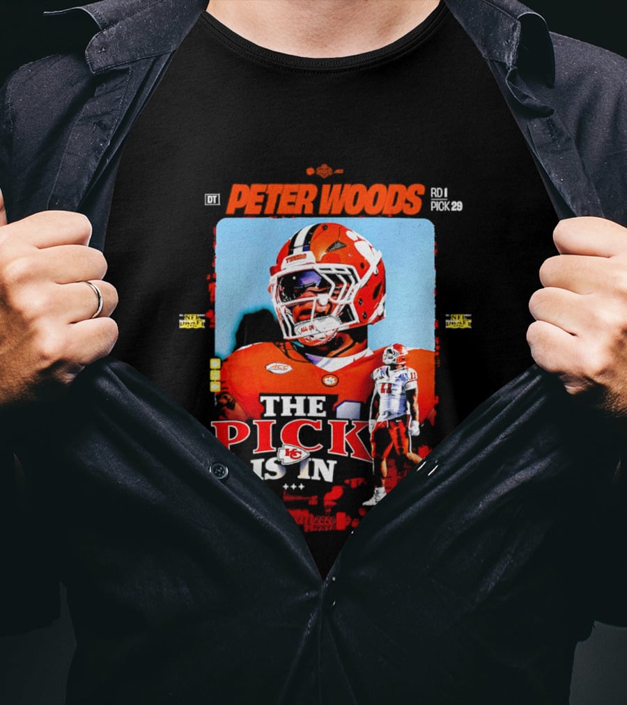 Peter Woods Kansas City Chiefs 2026 NFL Draft Pick No. 29 T-Shirt