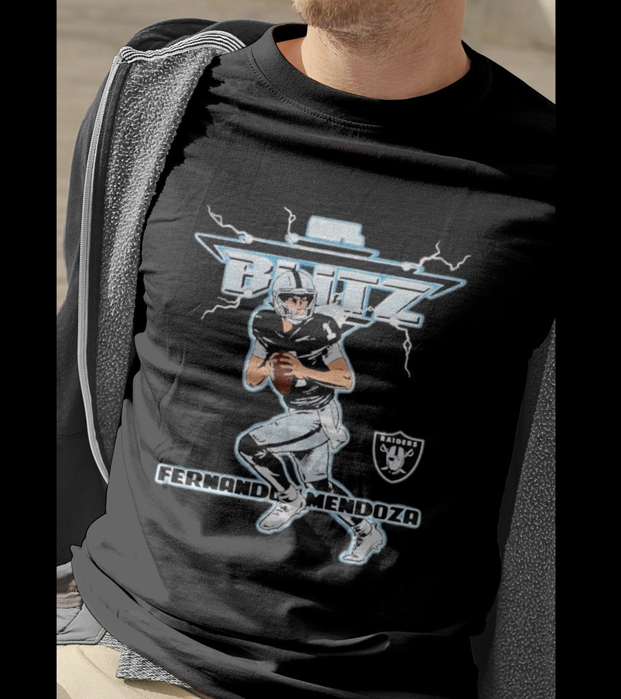 NFL Blitz Fernando Mendoza Las Vegas Raiders Player T-Shirt