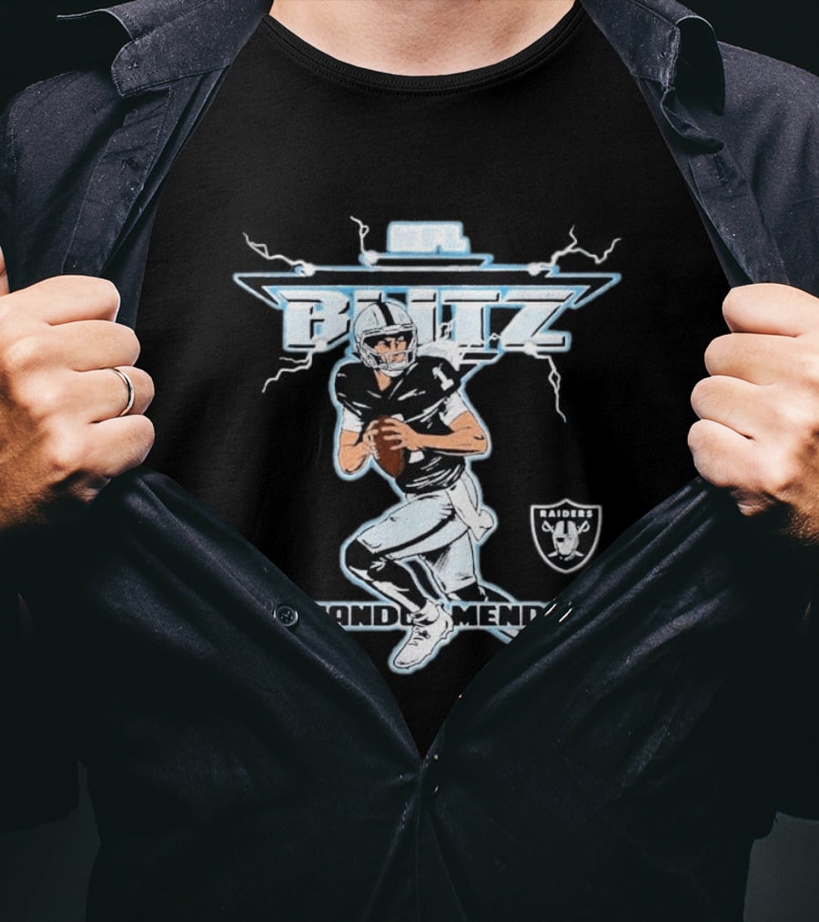 NFL Blitz Fernando Mendoza Las Vegas Raiders Player T-Shirt
